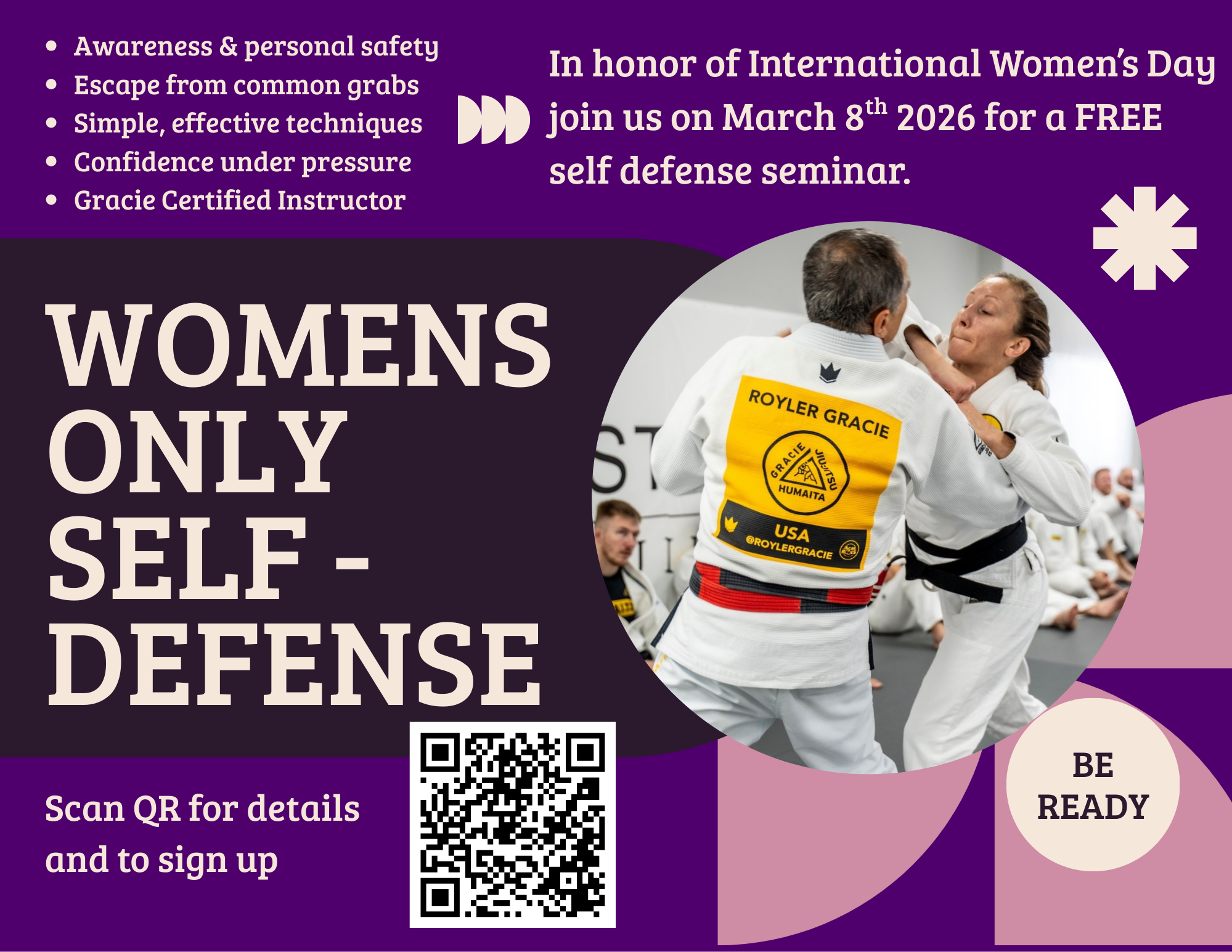 Free Women’s Self defense Seminar