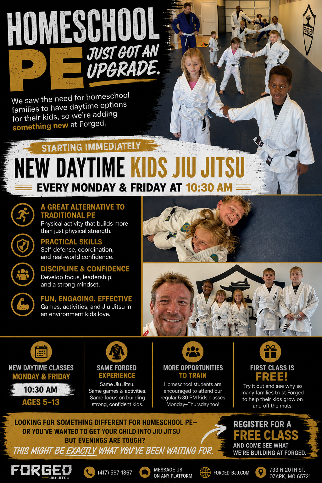 Homeschool PE Just Got an Upgrade at Forged Jiu Jitsu
