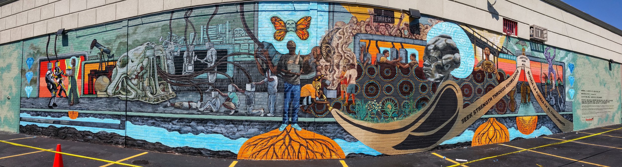 The Fall of Opression, Community Mural with Groundswell