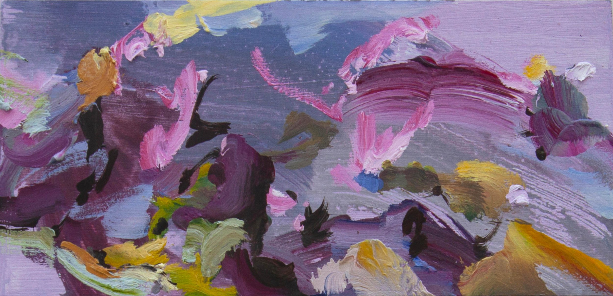 021'Airy-charm' oil and acrylic on board.11x22 cm, Alison Critchlow.jpg