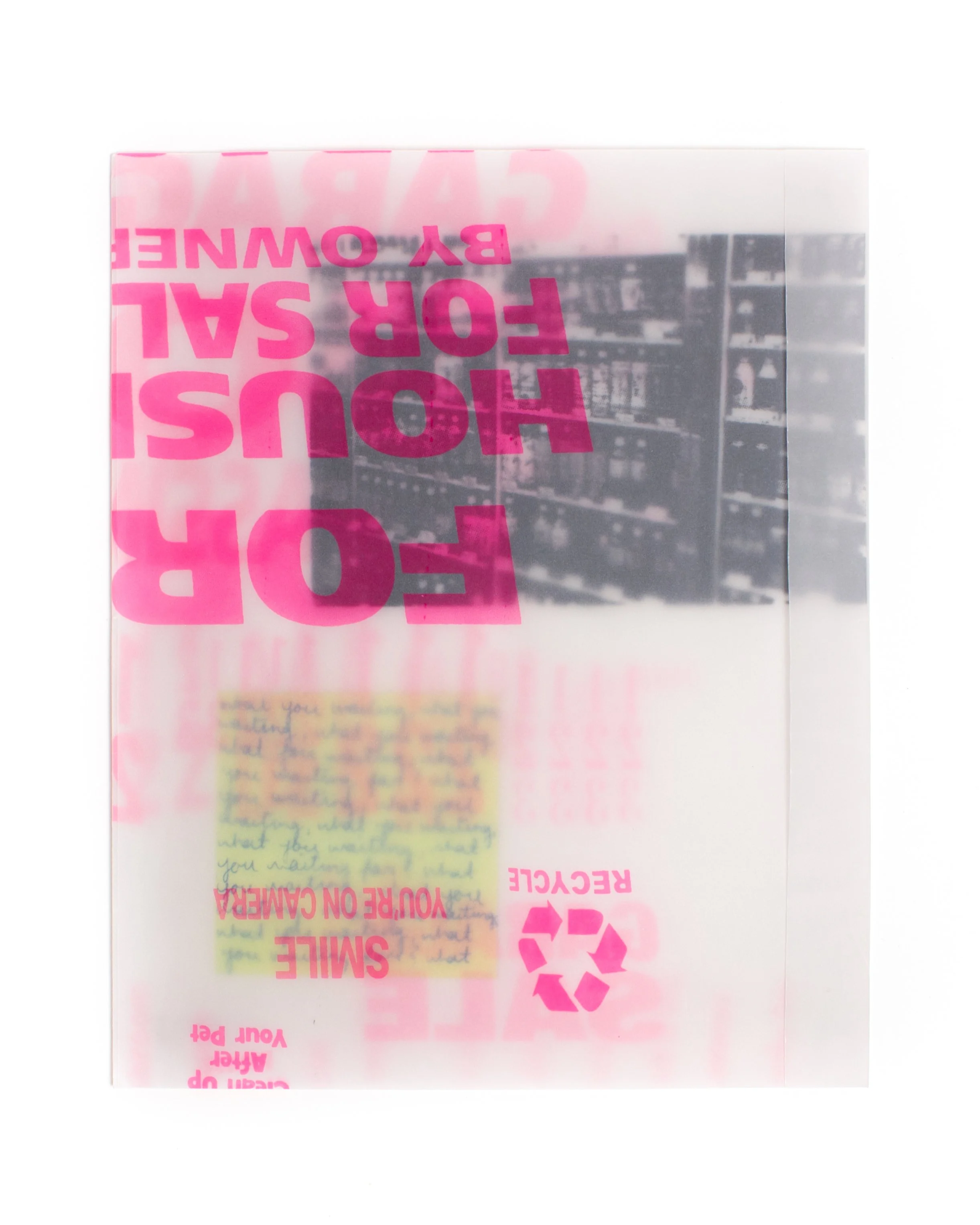 "Looking for a Sign", 8" by 10", silkscreen on vellum. 