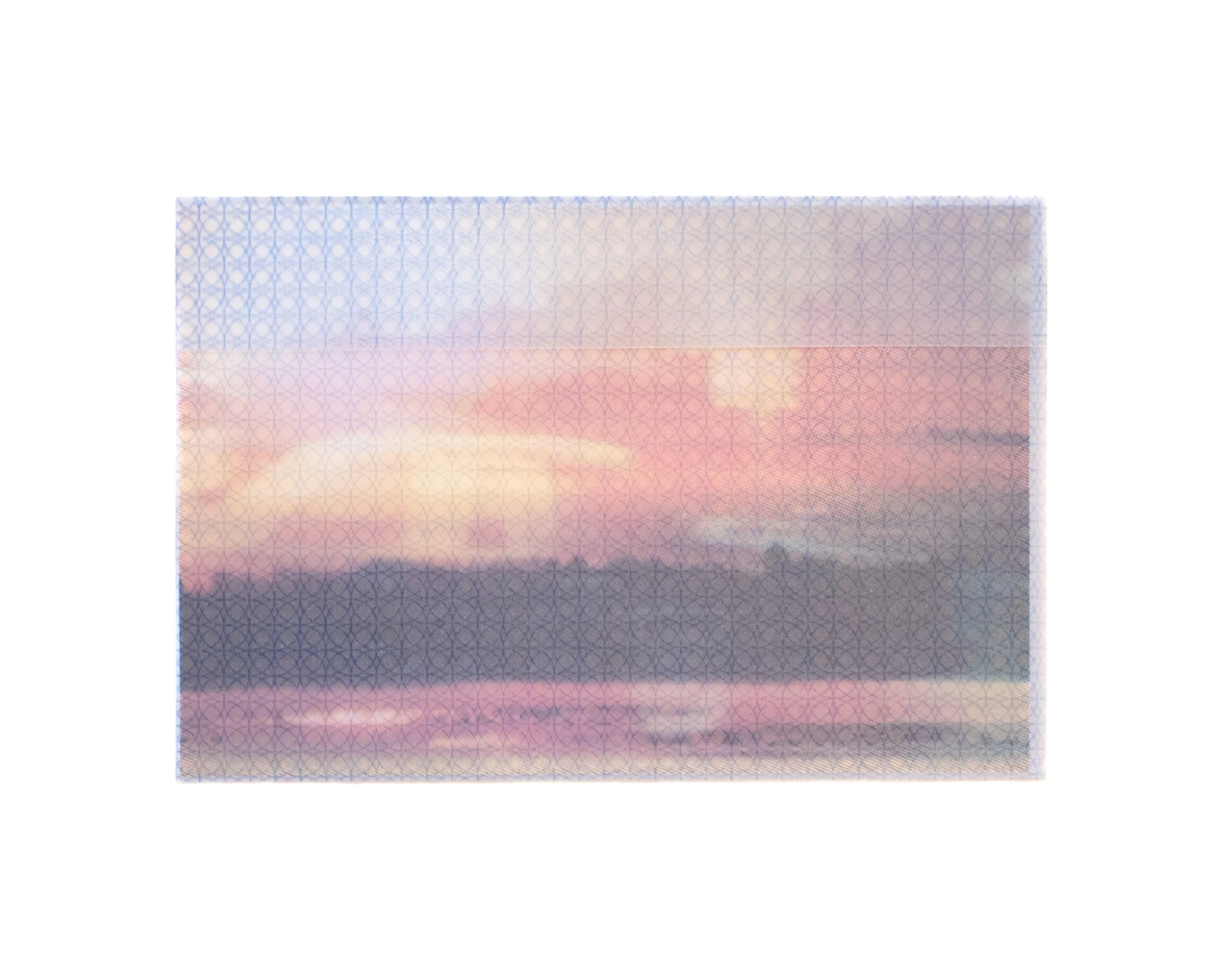 "1980/2023", 4" by 6", silkscreen on vellum and Stonehenge. 