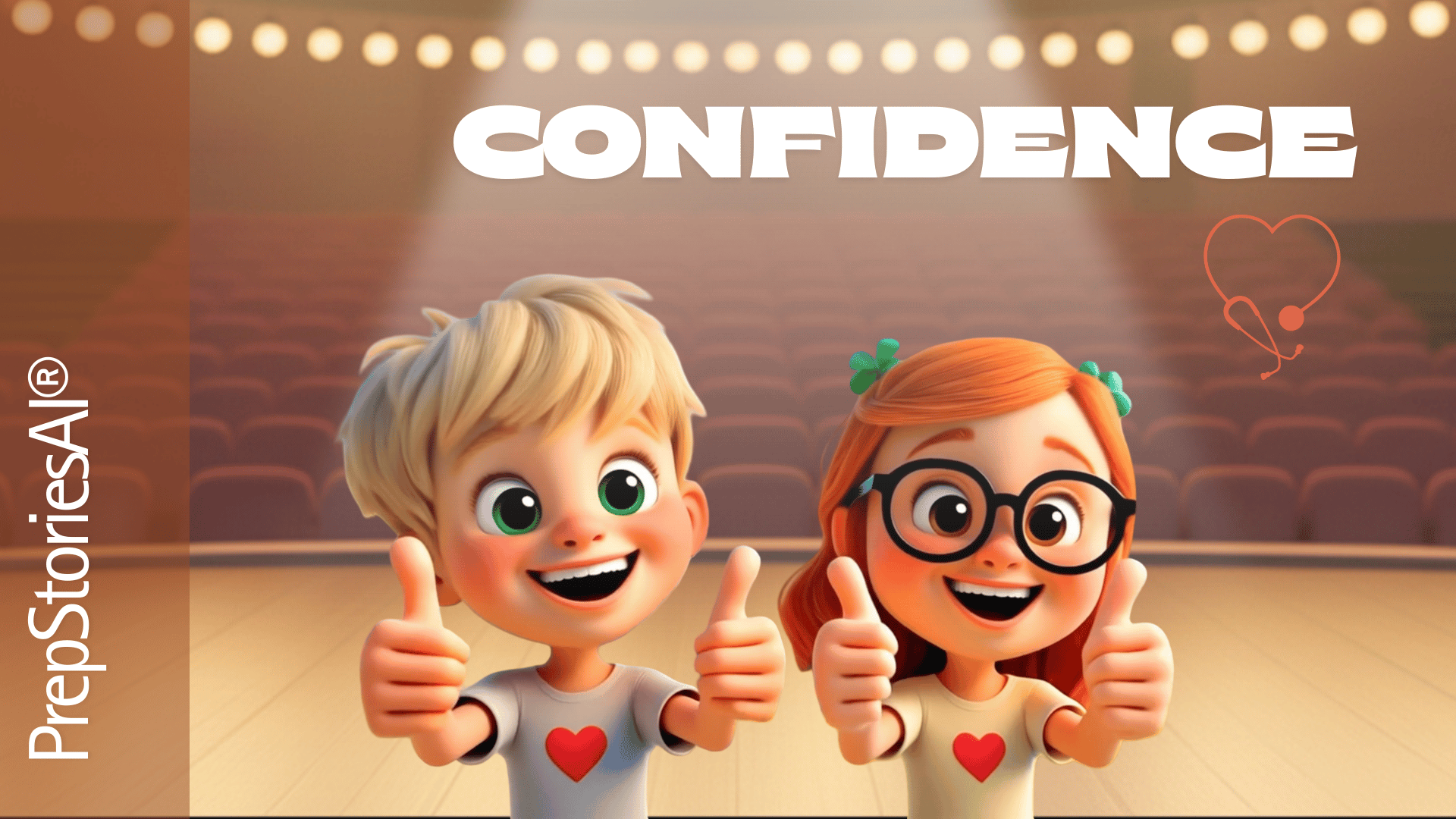 Pediatric AI animation showing a shy child becoming confident through child-friendly patient instruction storytelling