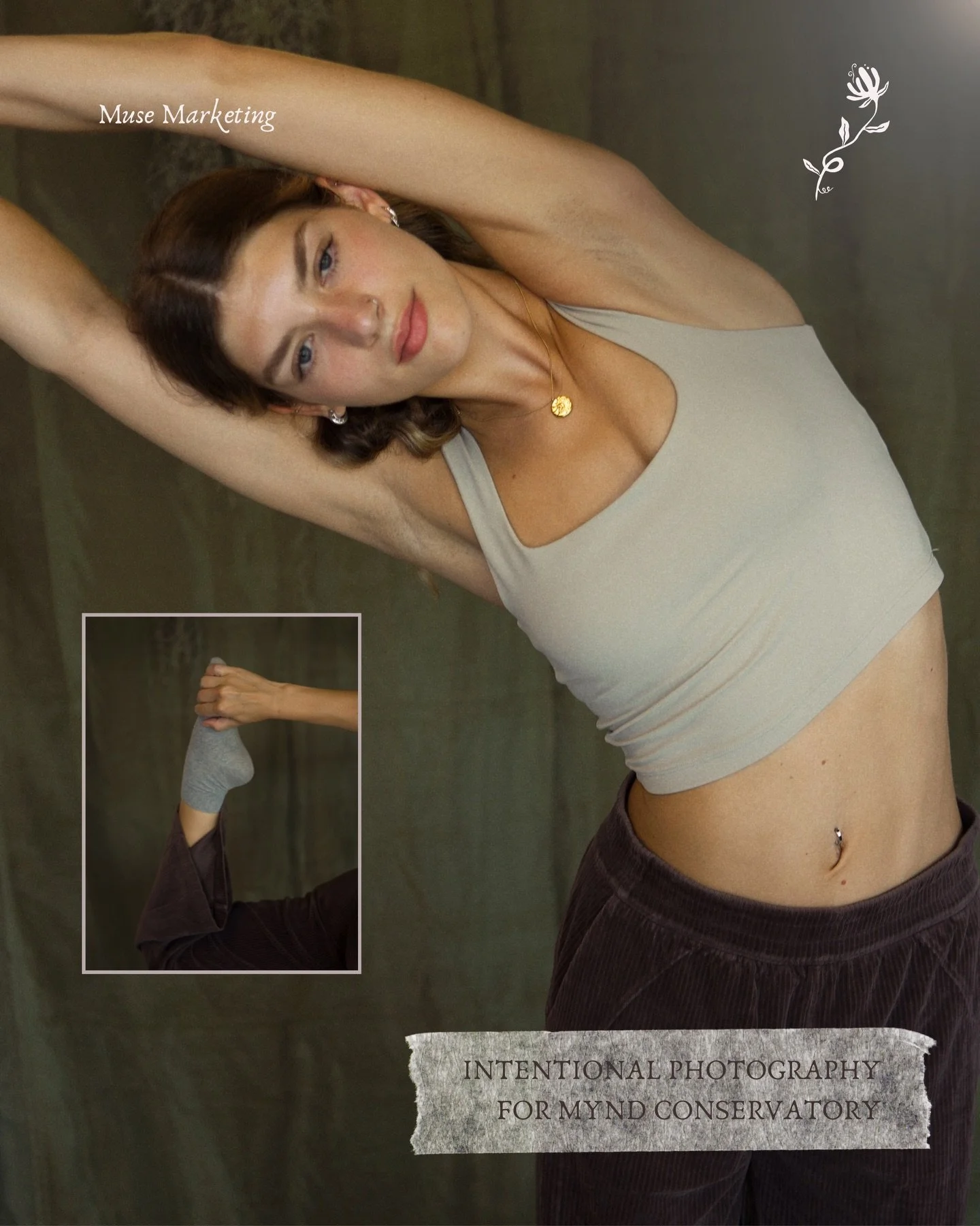 We offer soulful photography for other yoga studios like @myndconservatory located within Virginia, the East Coast, and beyond! 

If your wellness studio is looking for an embodied refresh, we have you covered. We also work with independent yoga inst