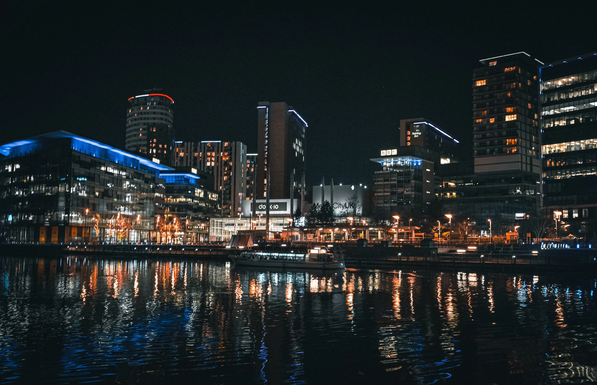 Media city buildings and boat.jpg