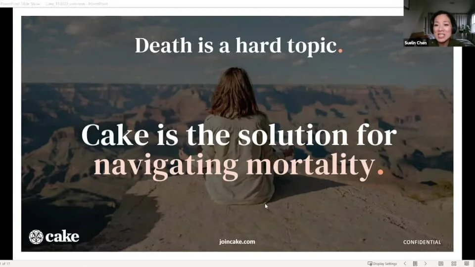 Cake Pitch, Q&A, and Discussion