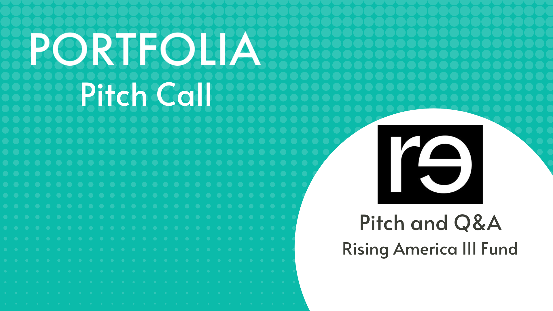 RE-INC Pitch and Q&amp;A