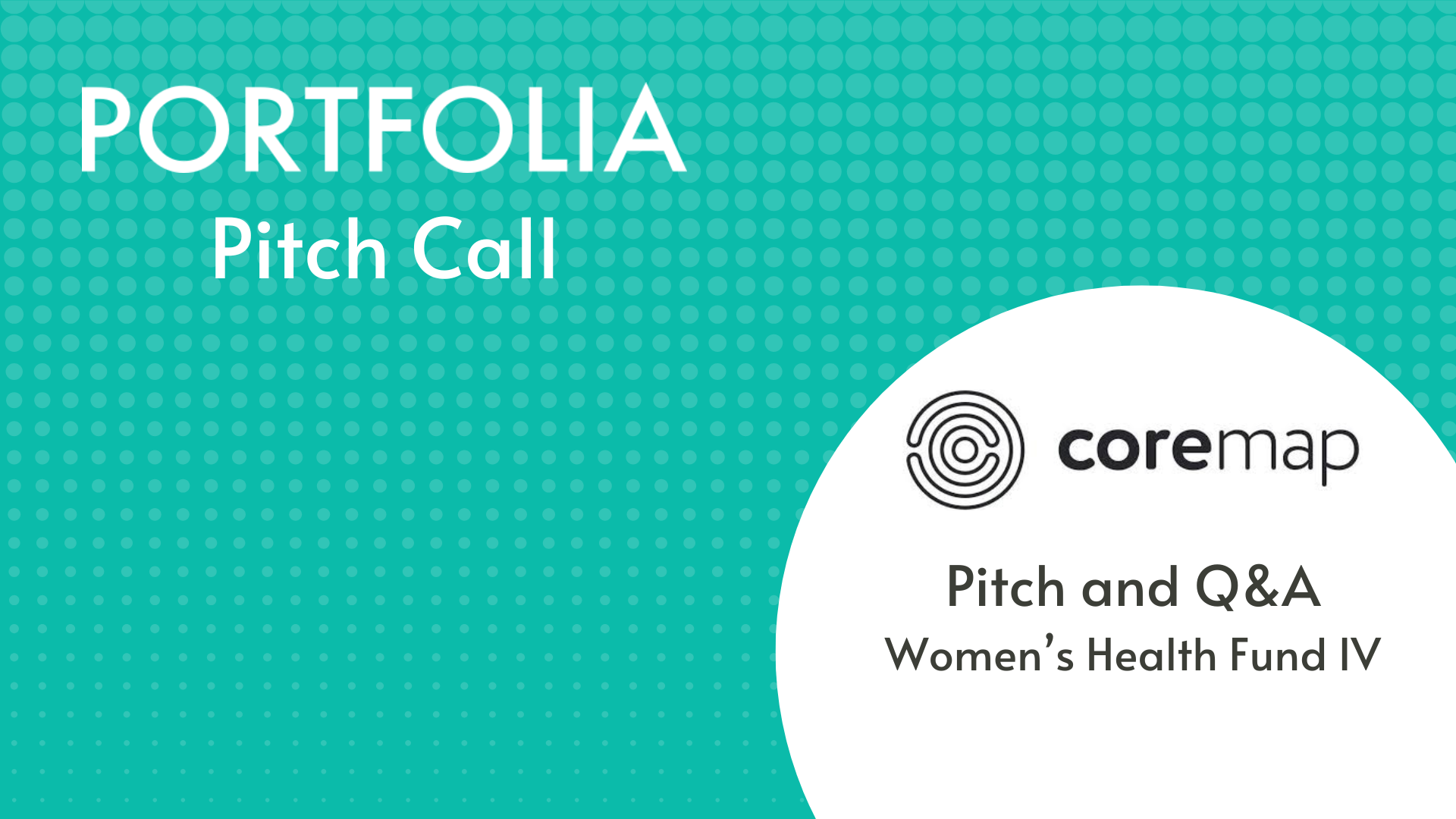 CoreMap Pitch and Q&amp;A