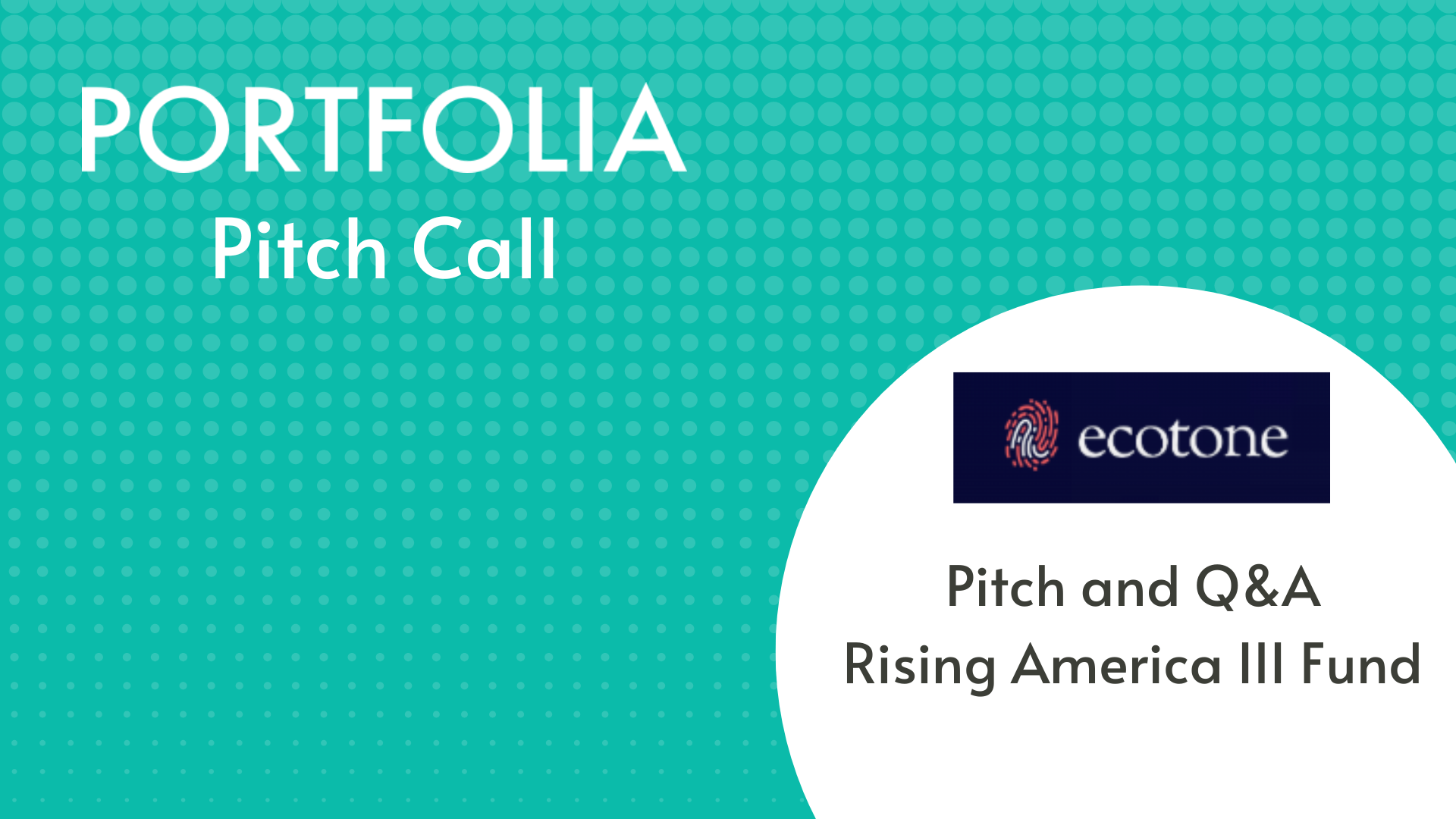 Ecotone AI Pitch and Q&amp;A