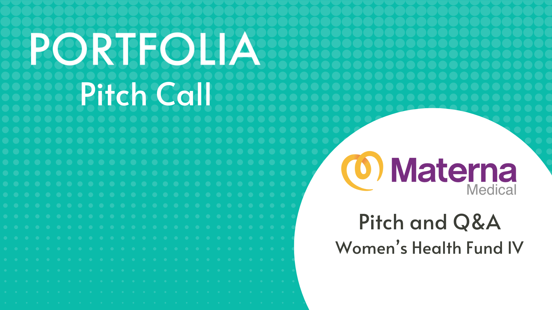 Materna Medical Pitch and Q&amp;A