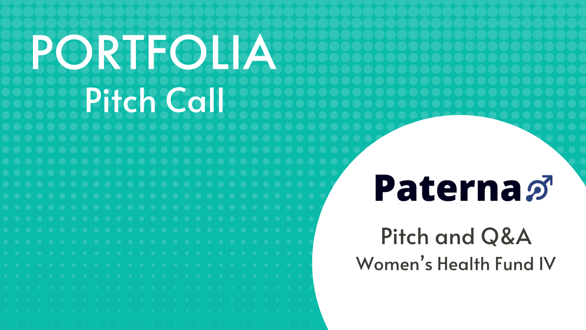 Paterna Biosciences Pitch and Q&amp;A