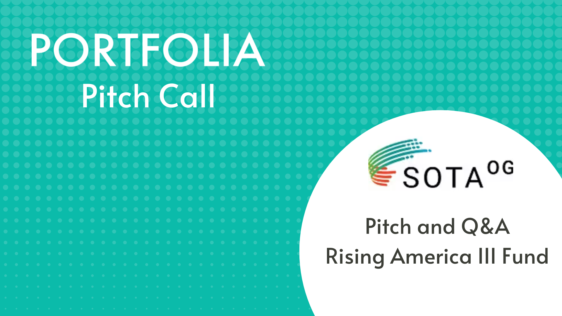 SOTA OG Pitch and Q&amp;A