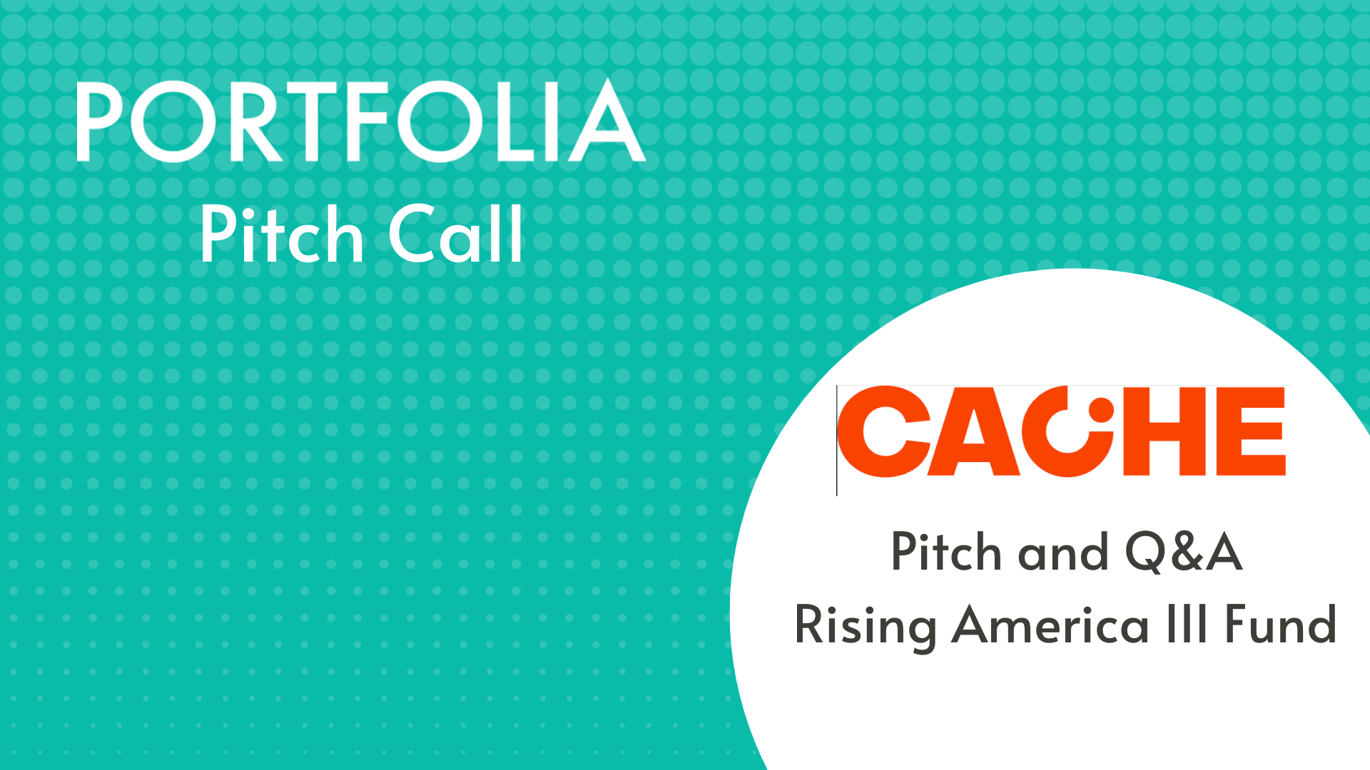 Cache AI Pitch and Q&amp;A