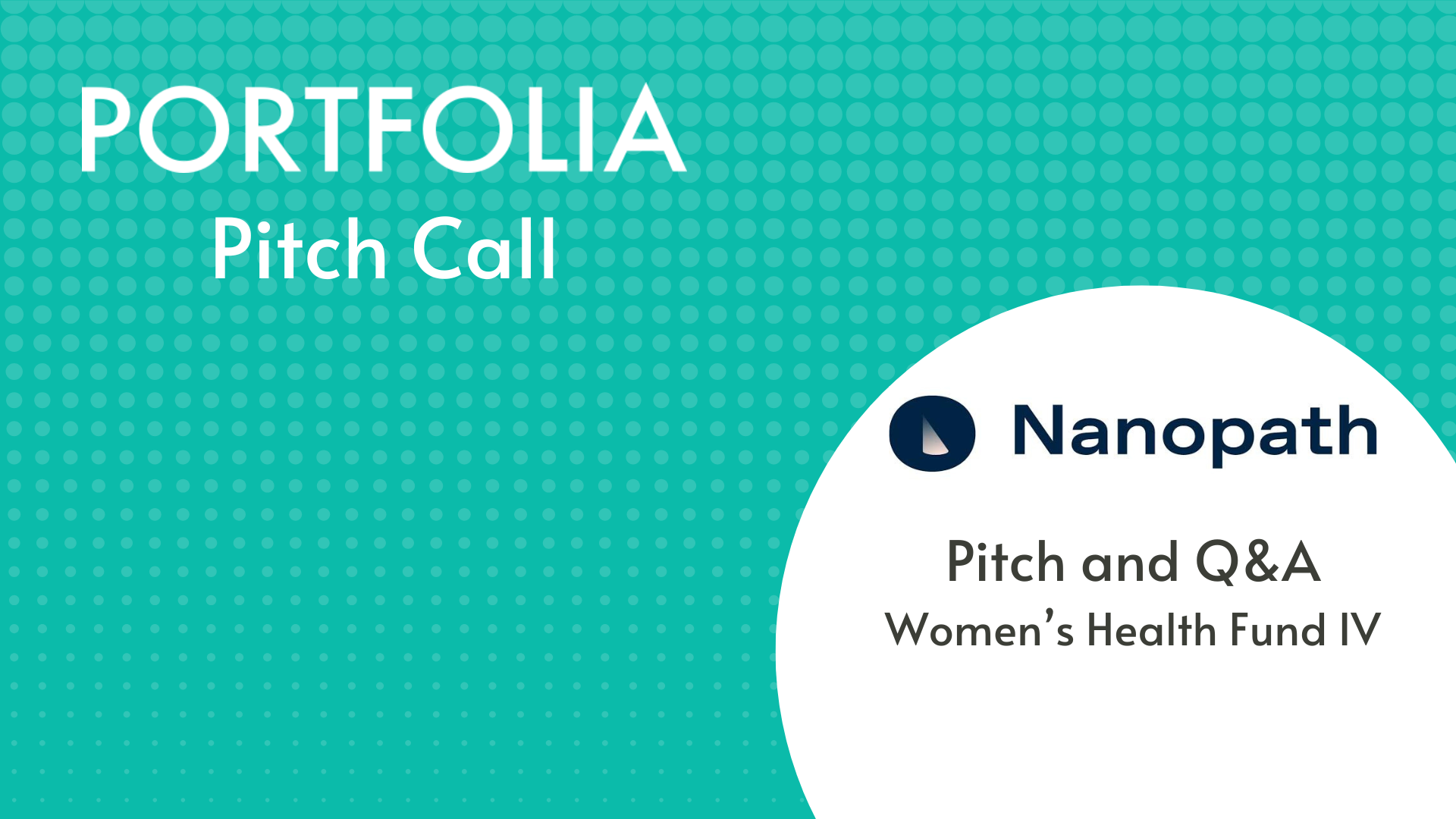 Nanopath Pitch and Q&amp;A