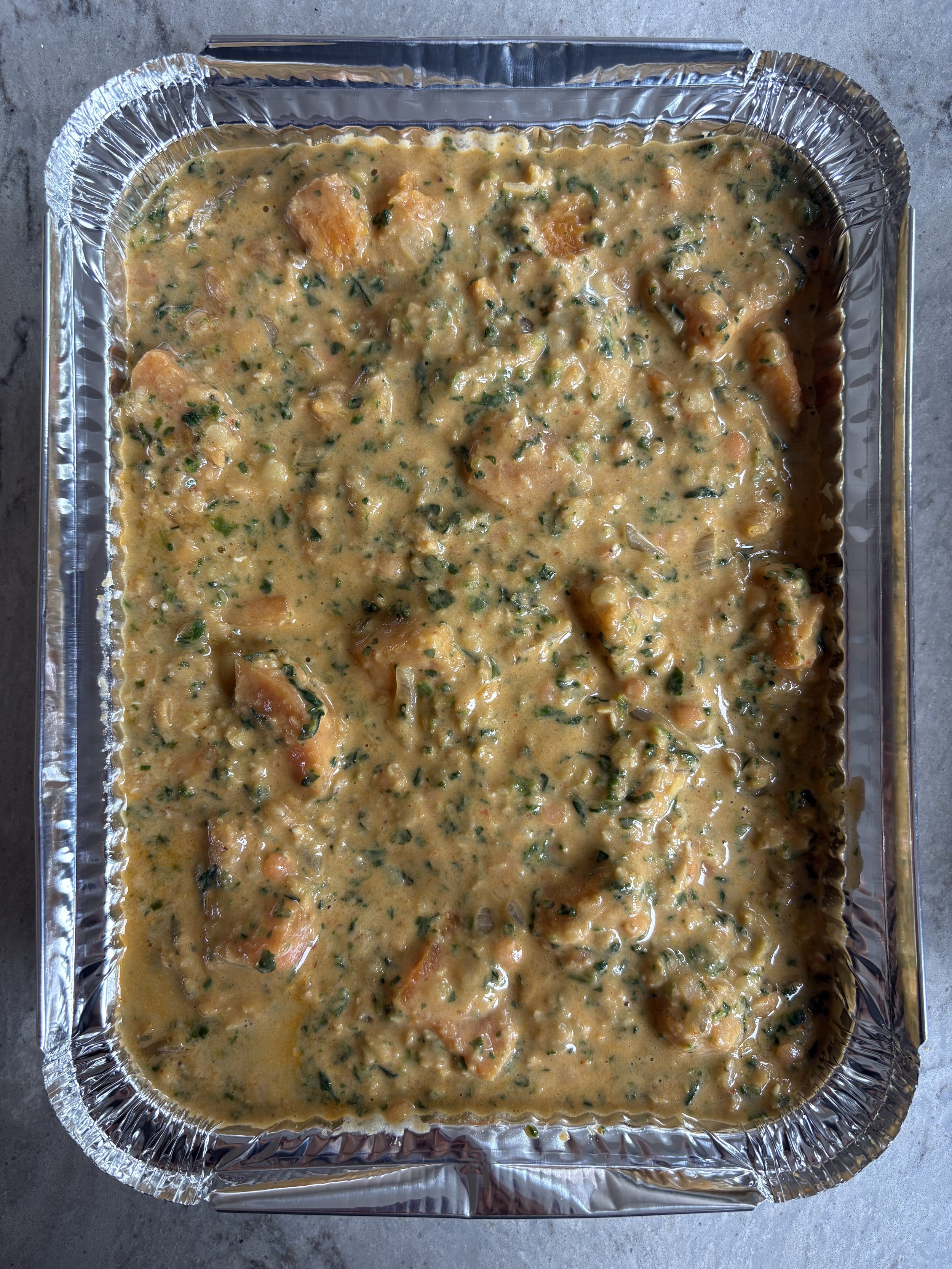 Frozen Satay Style Sweet Potato, Spinach, Lentil & Coconut Curry (GF, DF, Ve)