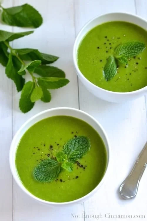 Garden Pea, Mint & Lemon Soup (GF, DF, Ve)