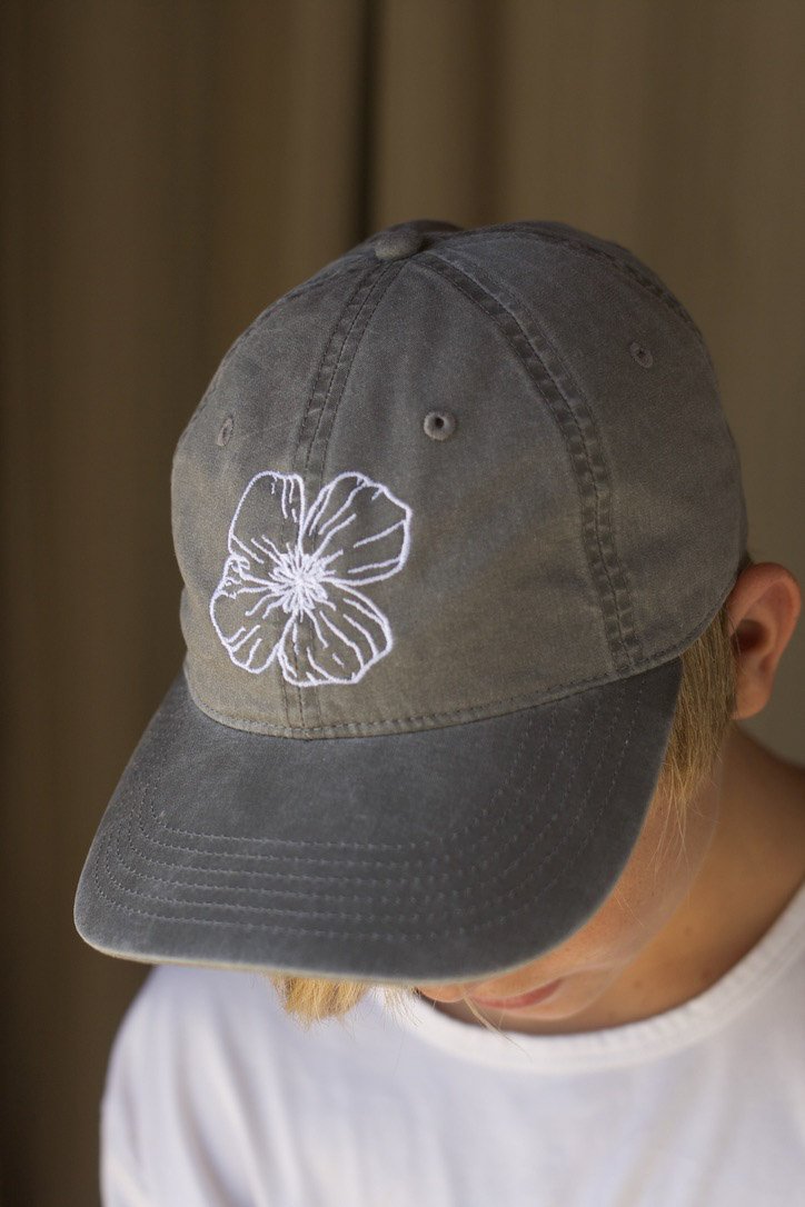 California Poppy Faded Grey Cap
