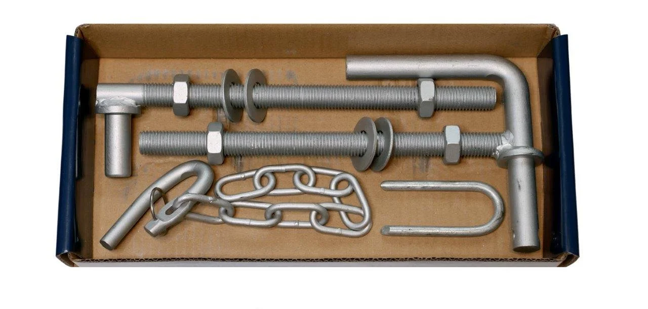 Bayonet GateSet Kit 02 featuring matched lock‑through gudgeon, through‑post gudgeon, spring latch set and staple