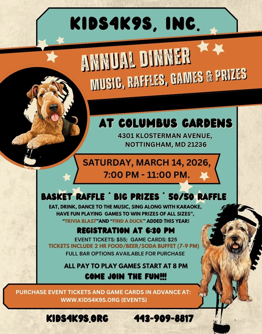 EVENT TICKET - Admission to Fundraiser Dinner, March 14, 2026