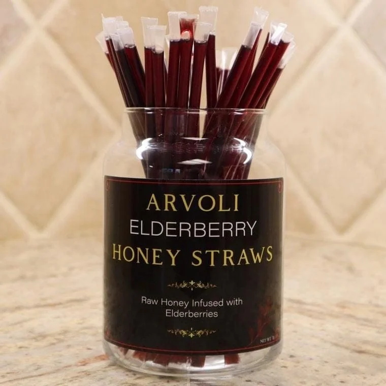 Elderberry Honey Straws