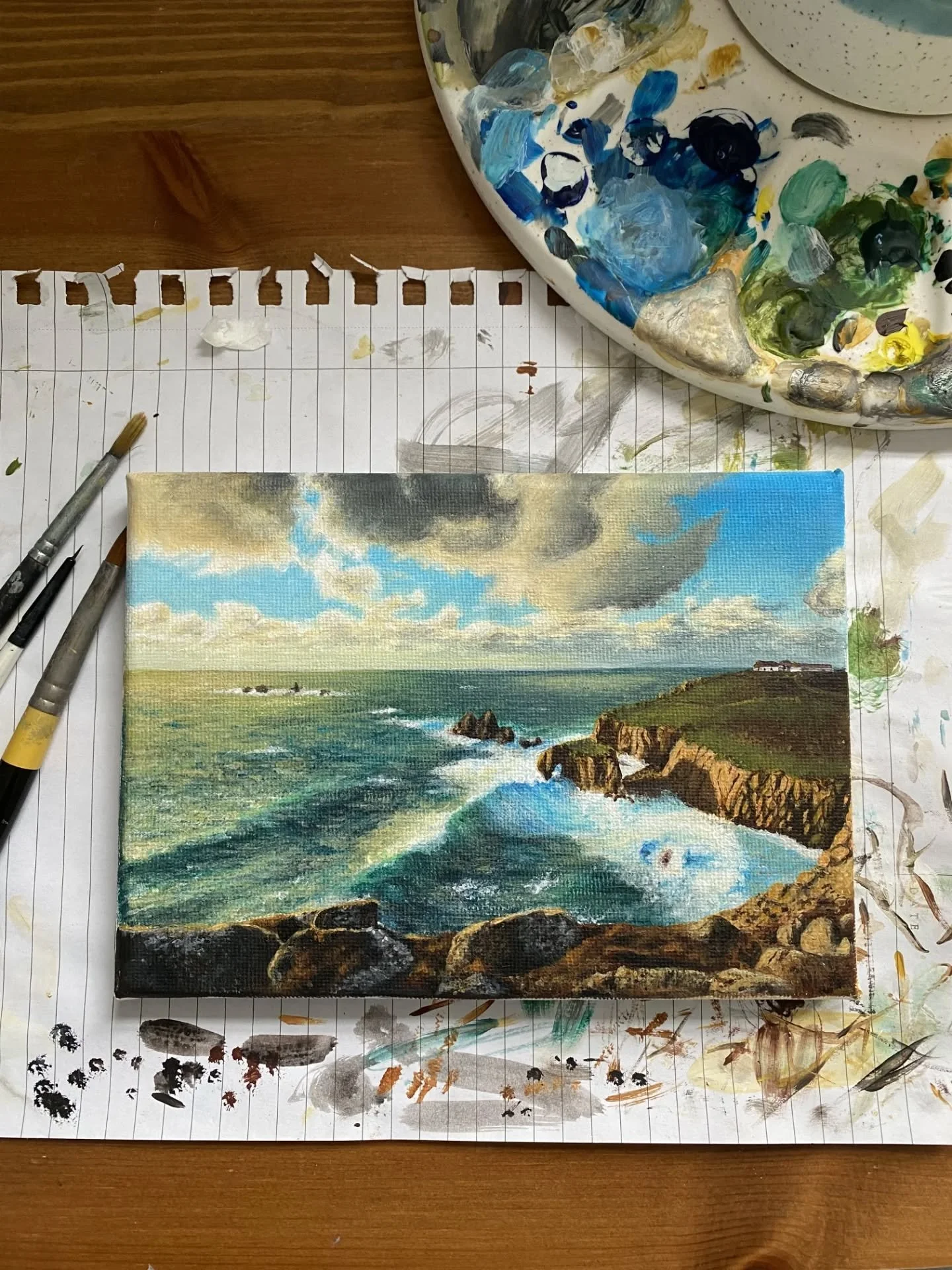 My first landscape painting that got me back into art. 'Land's End' - prints available on my website 🌊

#AcrylicOnCanvas #LocalArtist #AcrylicPainting #Cornwall