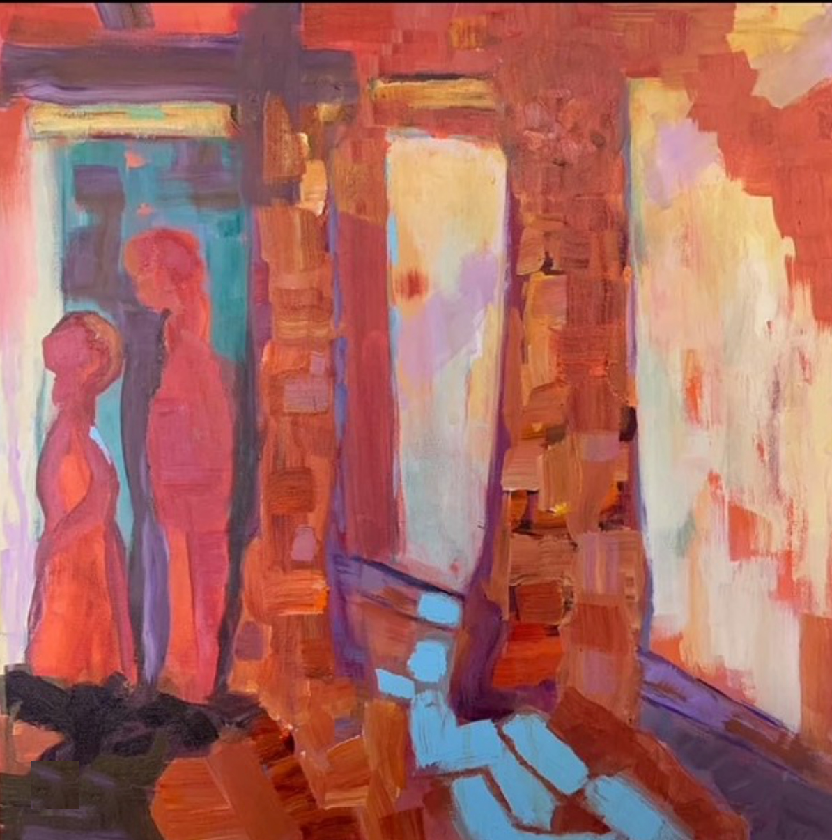 Verging, acrylic on canvas, by Jennifer Tobias