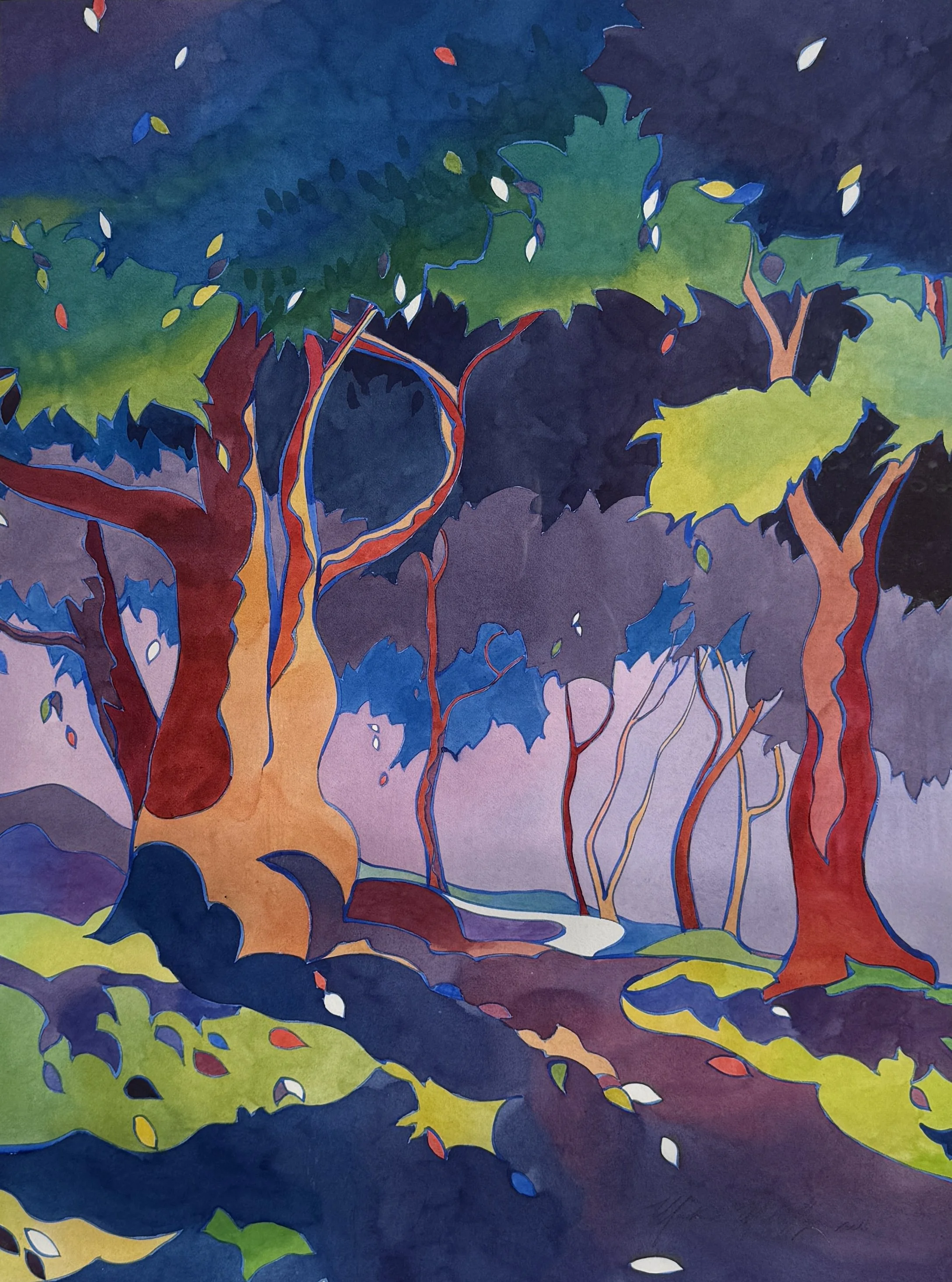 The Path to Nirvana, watercolor, by Mark Mehaffey