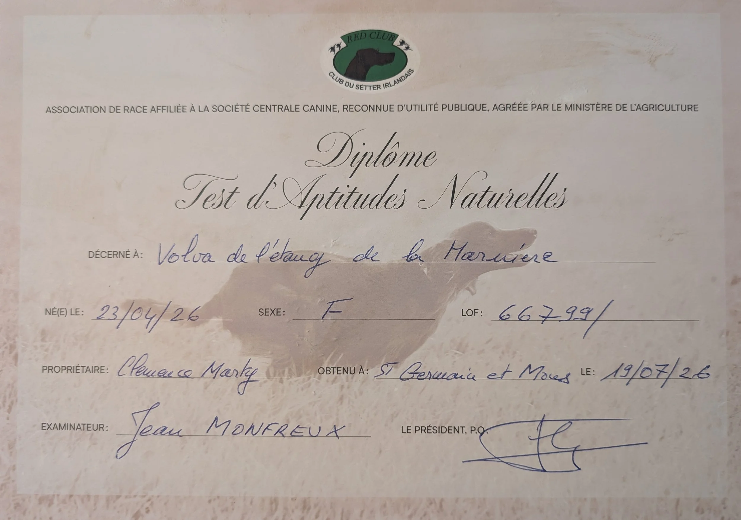Diplôme du TAN