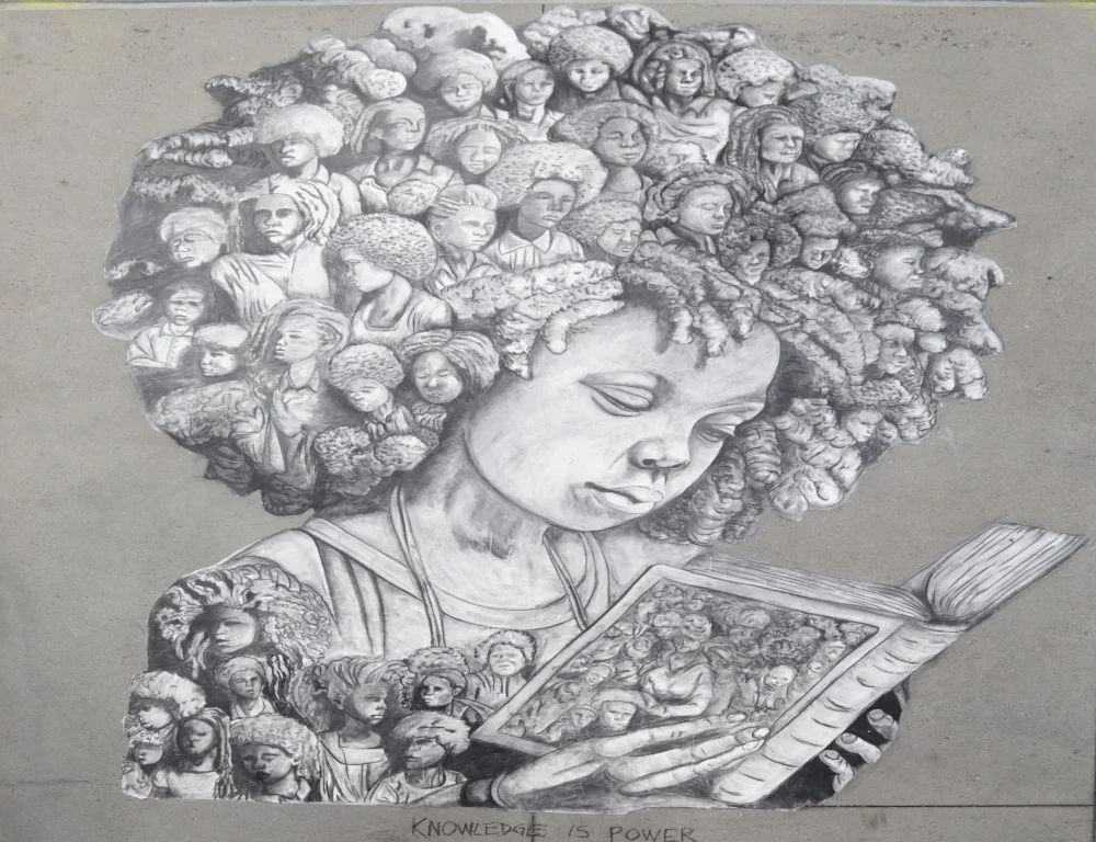 SILVA, MATHEW & JESSE - BEST IN FESTIVAL #3 AND THE PASEO PEOPLE'S CHOICE AWARD - "KNOWLEDGE IS POWER" - PHOTO BY BRIAN BIERY