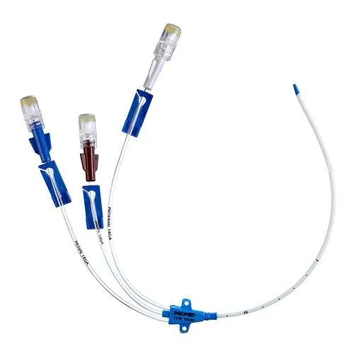 Medical IV catheter extension set with multiple ports and tubing.