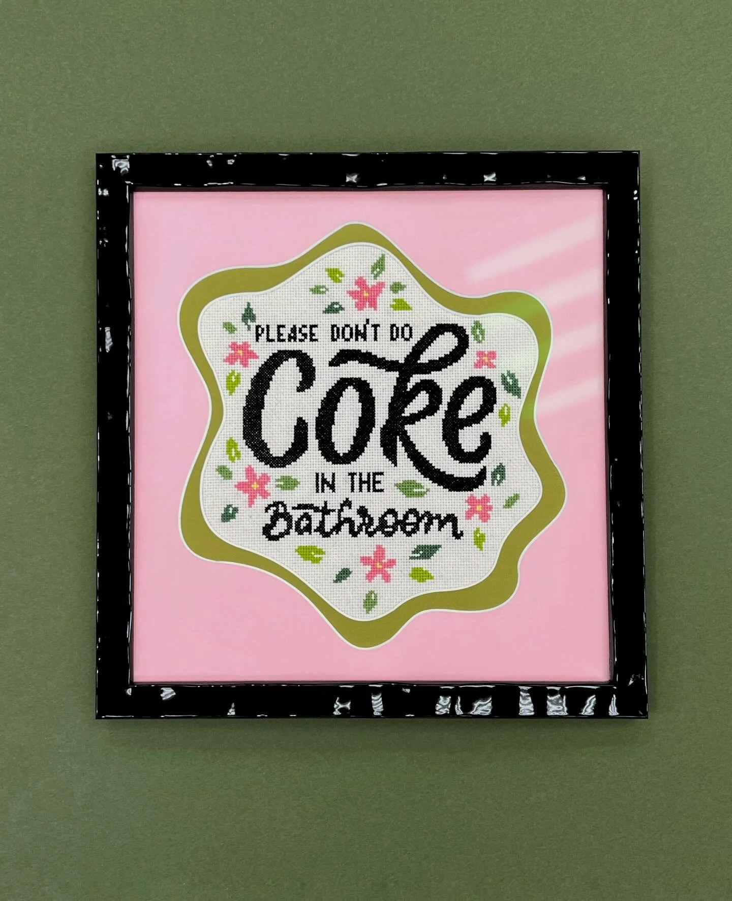 A simple request&hellip;. A free form double mat and a delightfully wobbly and glossy @romamoulding frame.