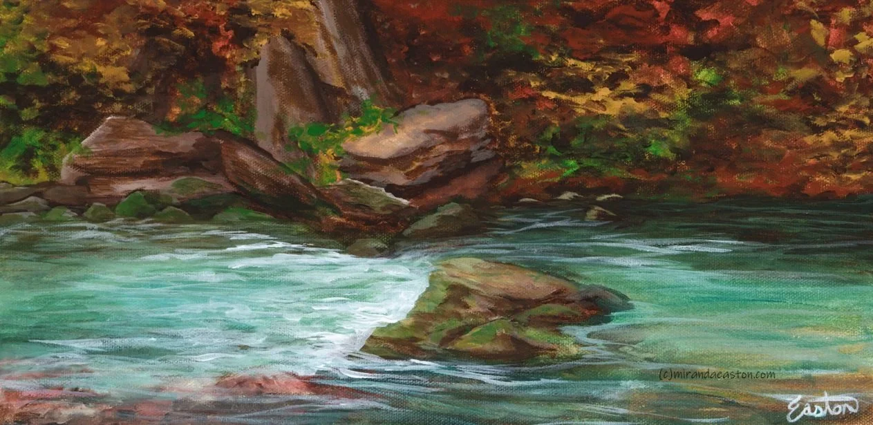 Roaring River

Acrylic on canvas framed, 7 x 14 — $396
Available