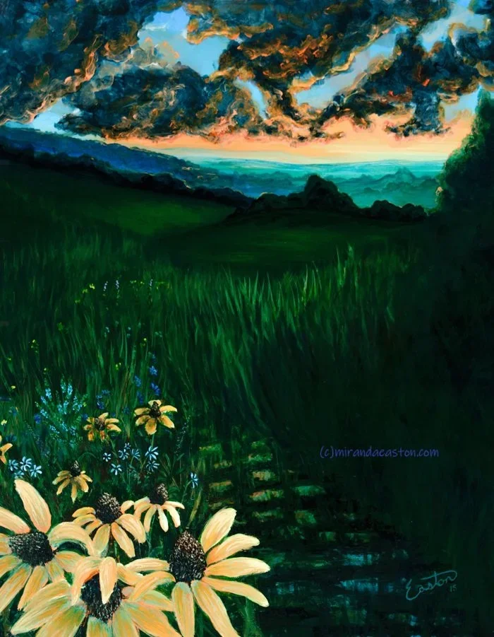 The Clearing at the End of the Path

Acrylic on canvas framed, 16 x 20 — $840
Available