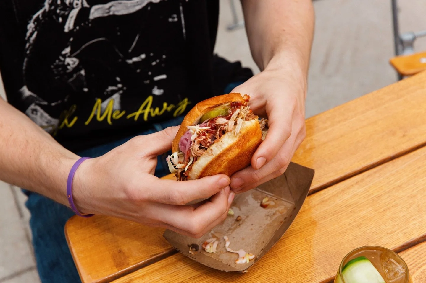 Cordwood BBQ is back in the lot.

Solid barbecue, smoked right, stacked trays, and a summer staple around here for good reason. Cornbread and mac &amp; cheese available for emotional support.