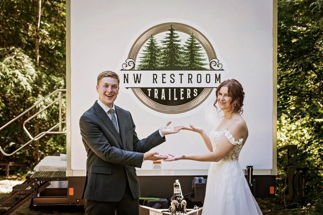 Emails that contain pictures like this from happy clients are the best. 

Congratulations to Hunter and his beautiful bride - thank you for letting us be part of your big day! 

#WeddingWeekend
#ClientLove
#GratefulToServe
#PNWWeddings
#NWRestroomTra
