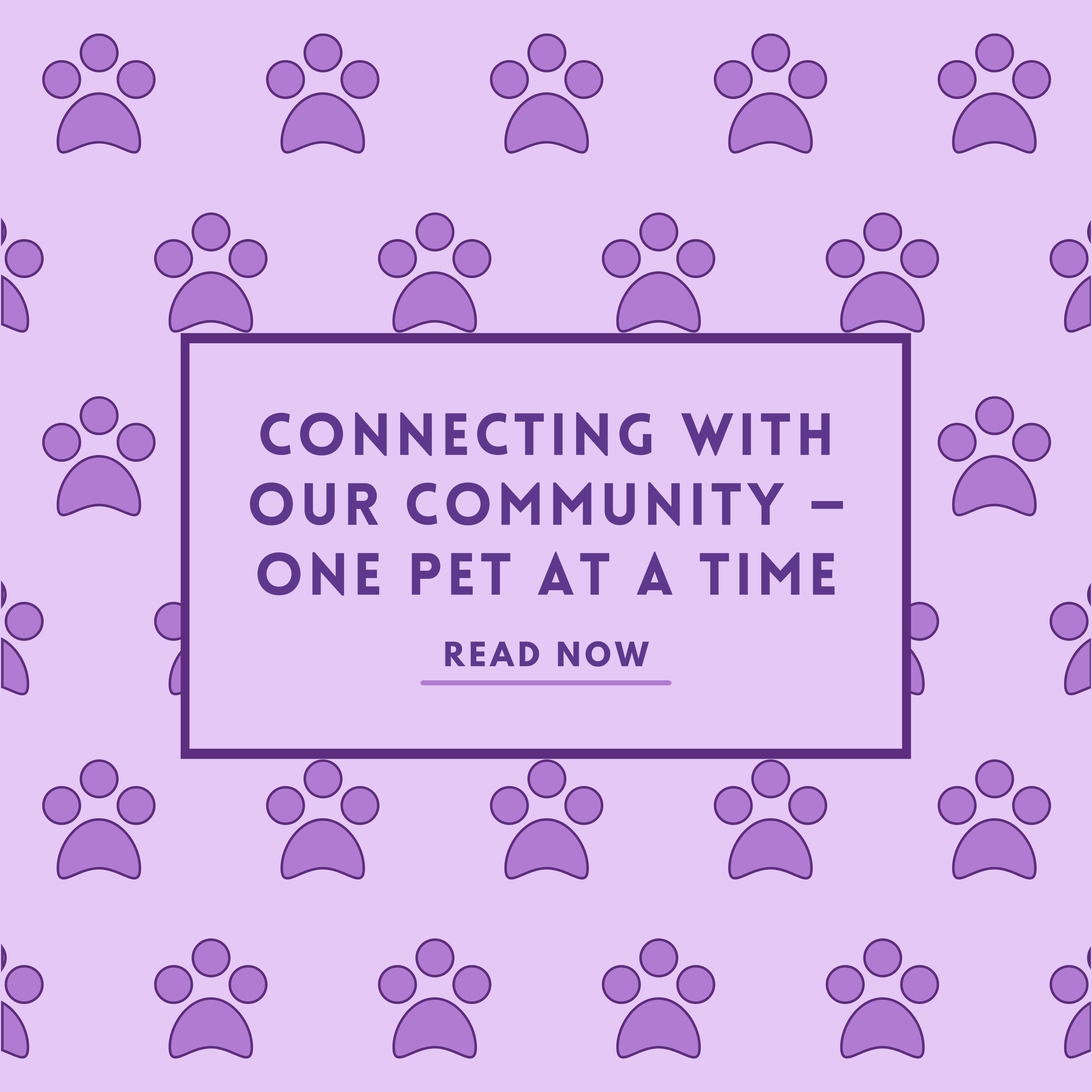 Connecting With Our Community — One Pet At A Time