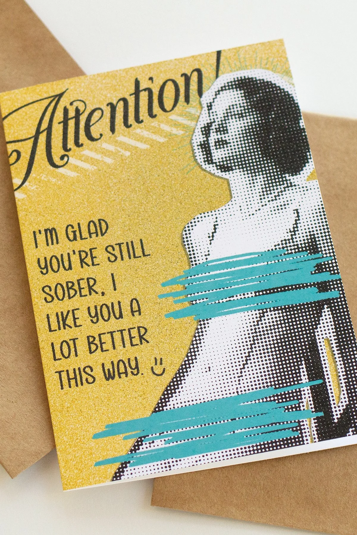 Funny 'Still Sober' Congratulations Card - Blank Inside