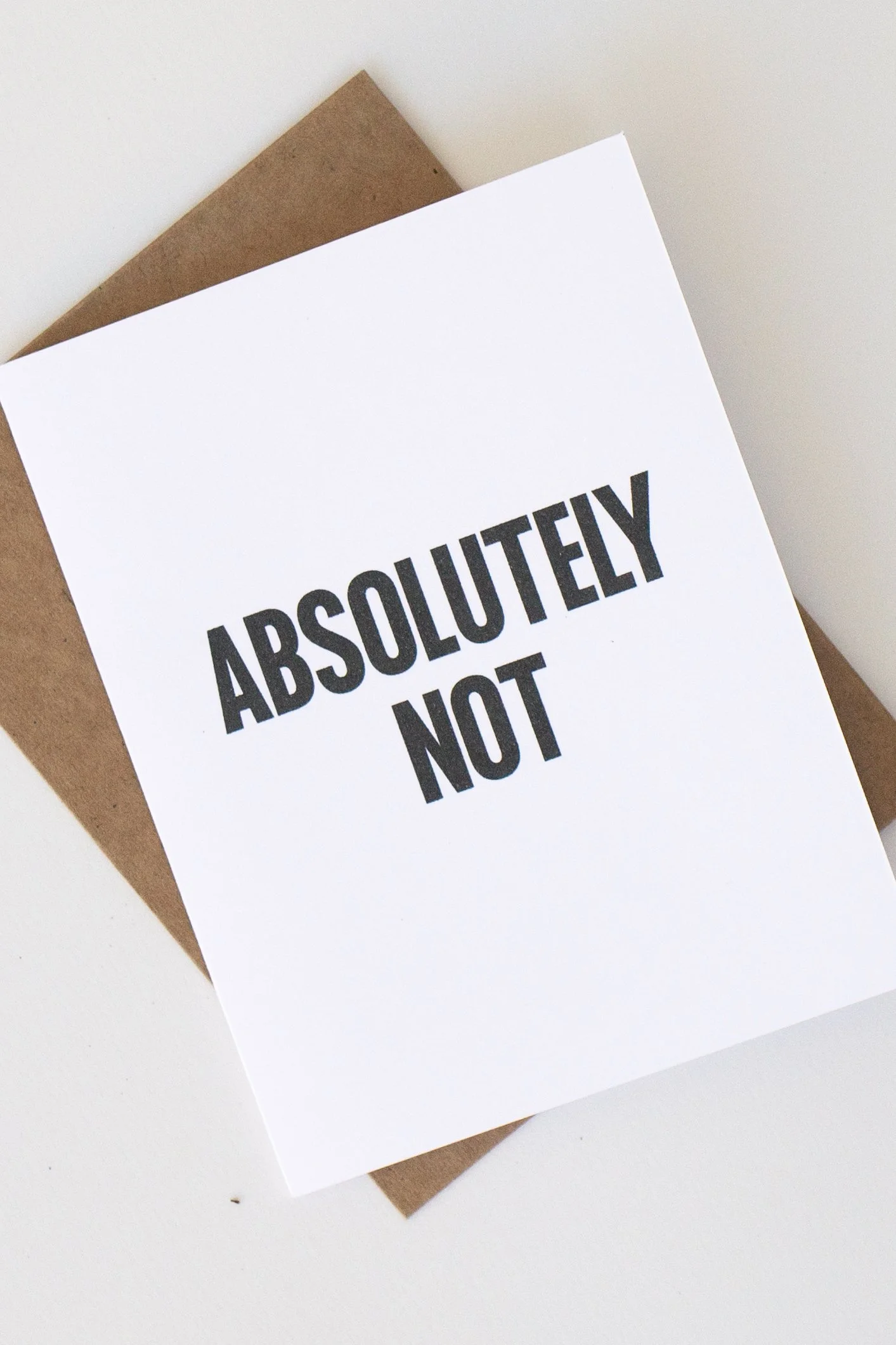 Use this white text card for a polite decline. Just kidding—this is not polite.