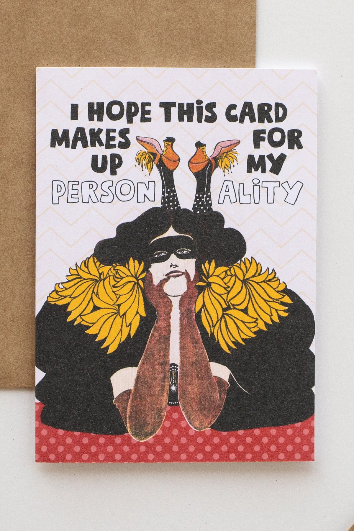 Funny 'I Hope This Card Makes Up For My Personality' Bachelorette Party, Birthday or Everyday Card