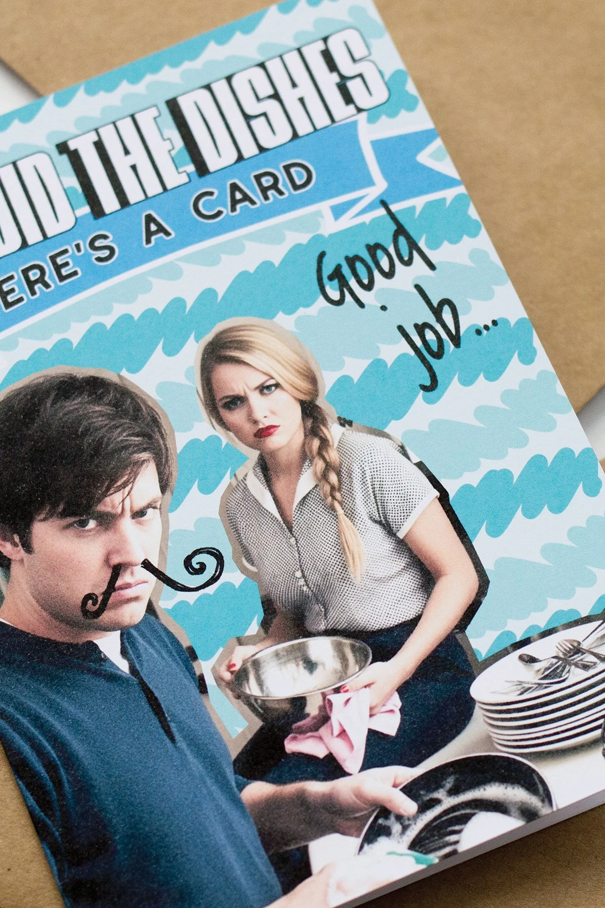 Funny 'You Did the Dishes' Congratulations Card - Blank Inside