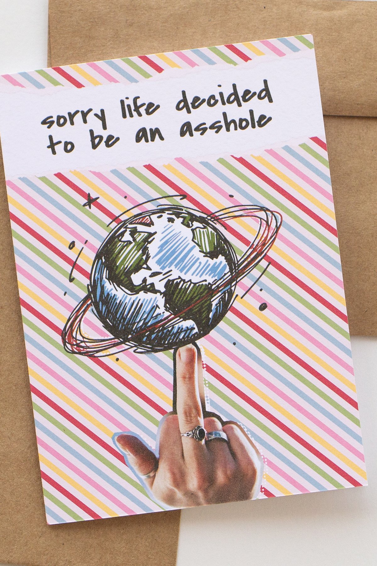 Sarcastic Sympathy Card, Empathetic Life Sucks, Life is an Asshole Get Better Card