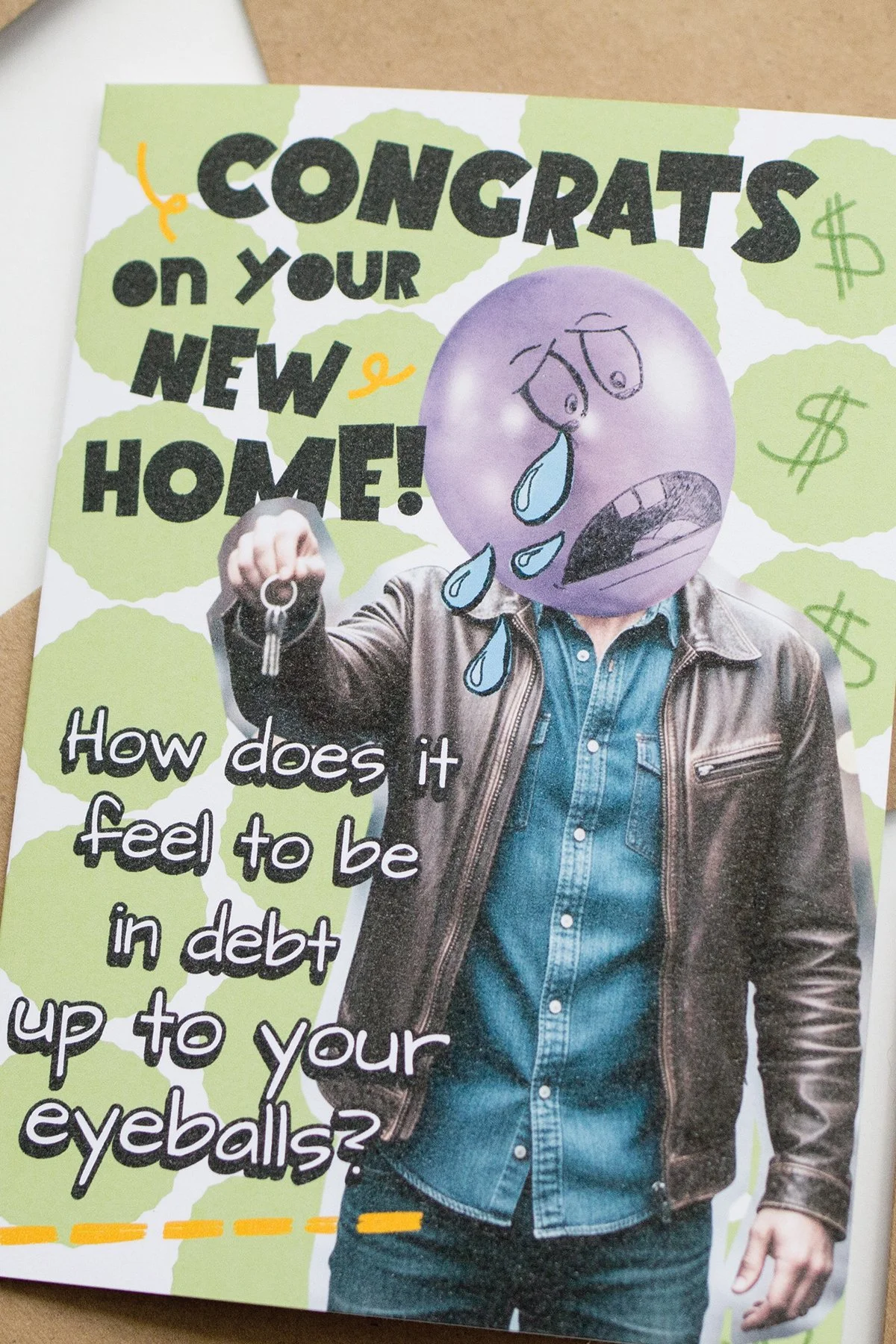Funny 'New Home' Congratulations Card - Blank Inside