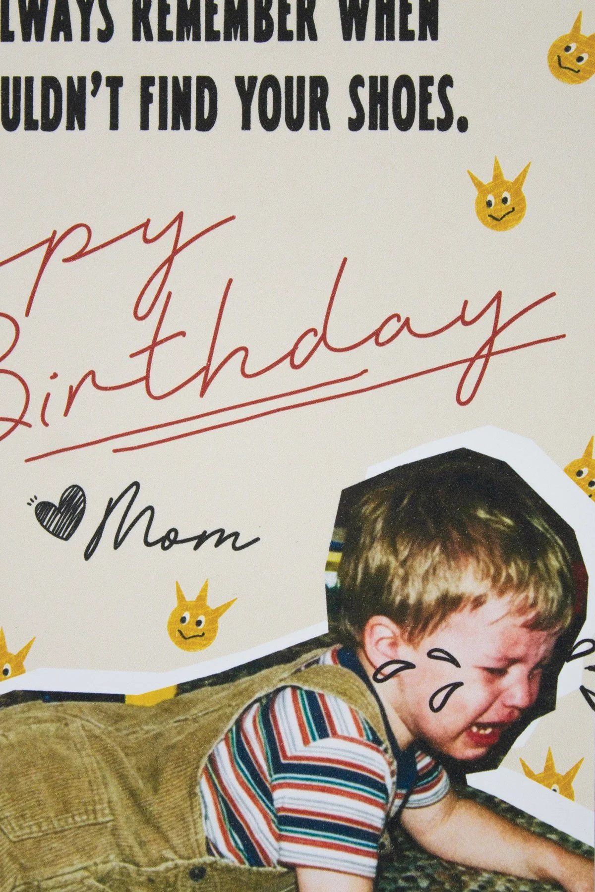 This card is a funny and heartfelt birthday card that only a mom can send, and perfect for sons of any age