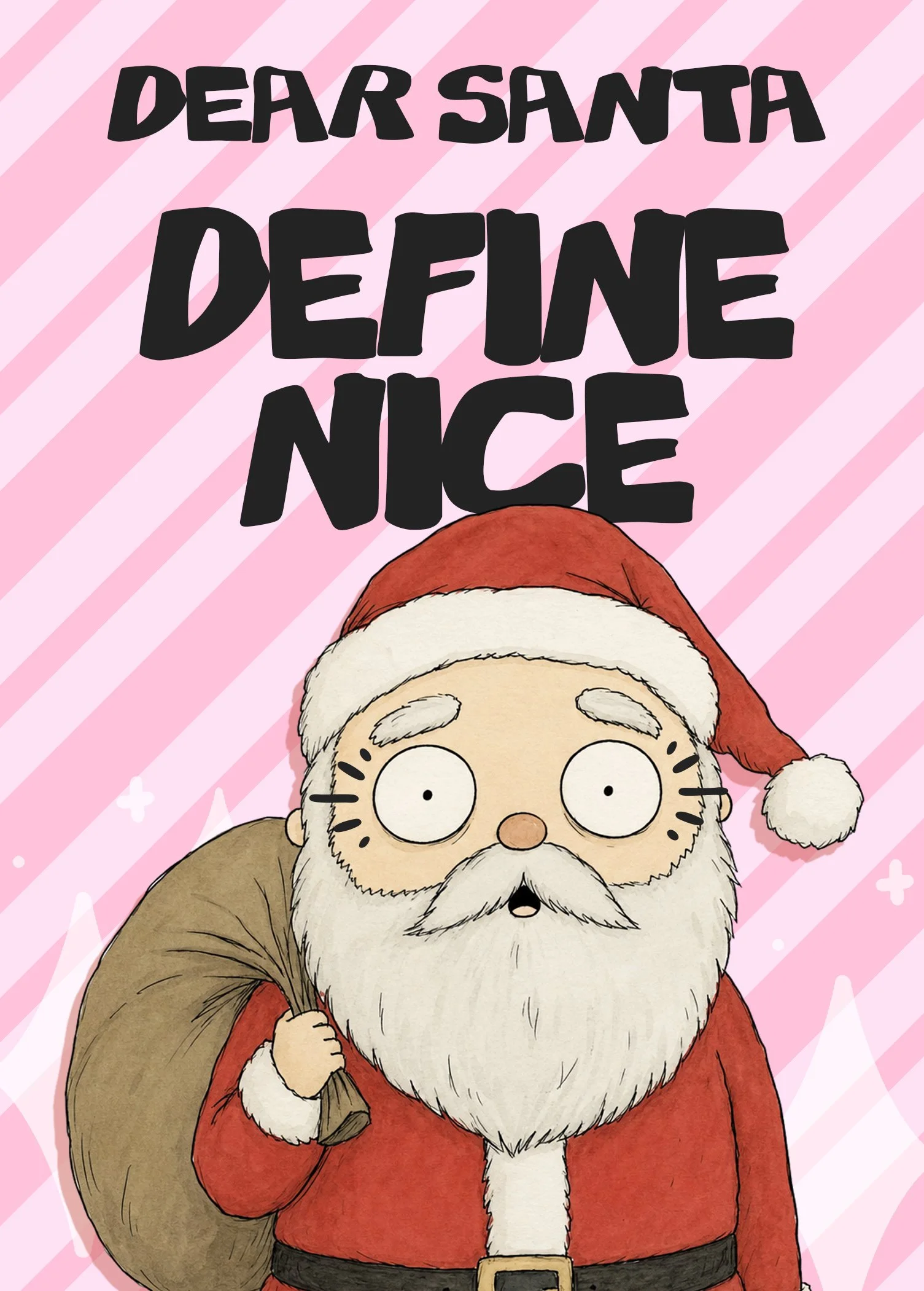 Dear Santa Define Nice – Funny Cheeky Christmas Card | Naughty List Card