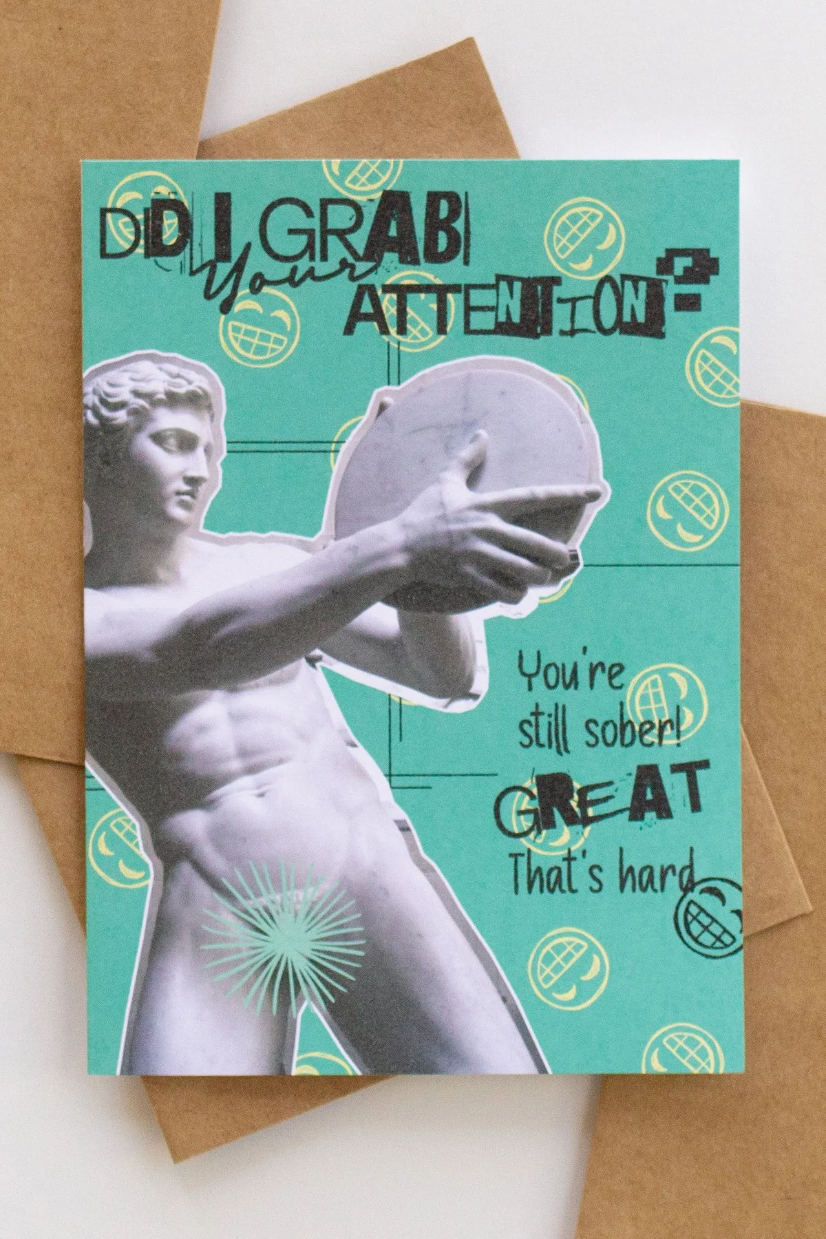 Funny 'Still Sober' Congratulations Sobriety Card for Recovery - Blank Inside