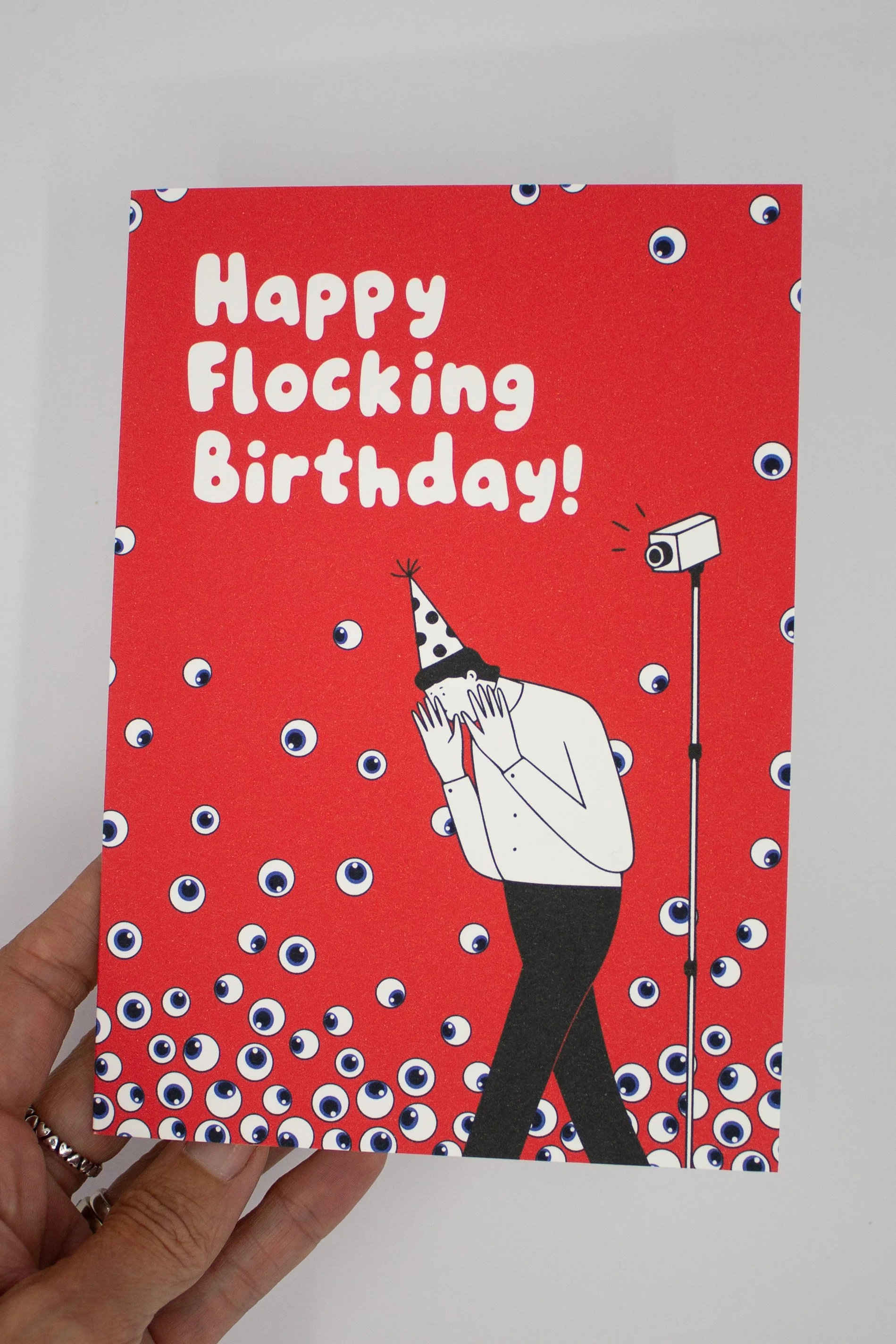 Happy Flocking Birthday – Funny Birthday Card | Surveillance Culture Flock Cameras Humor