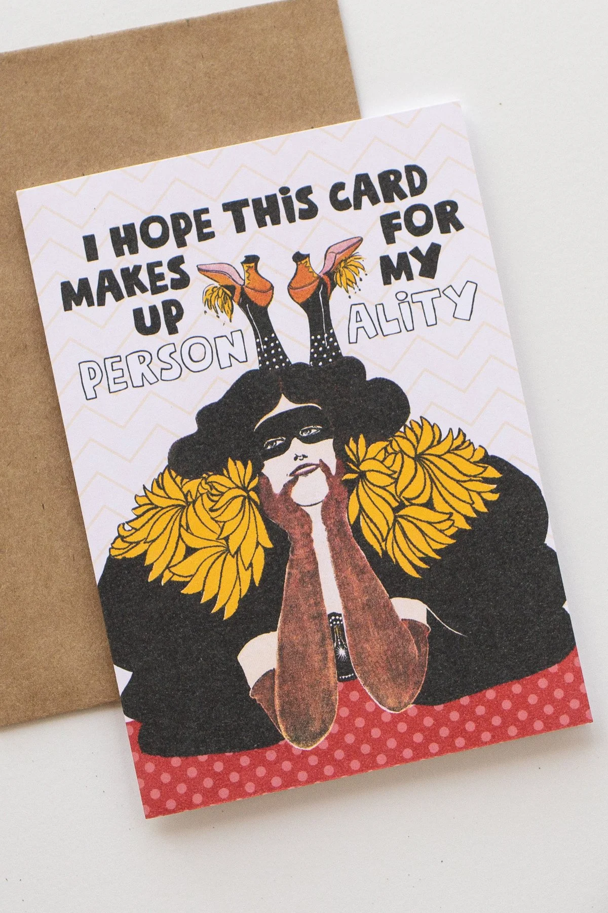 Funny 'I Hope This Card Makes Up For My Personality' Bachelorette Party, Birthday or Everyday Card