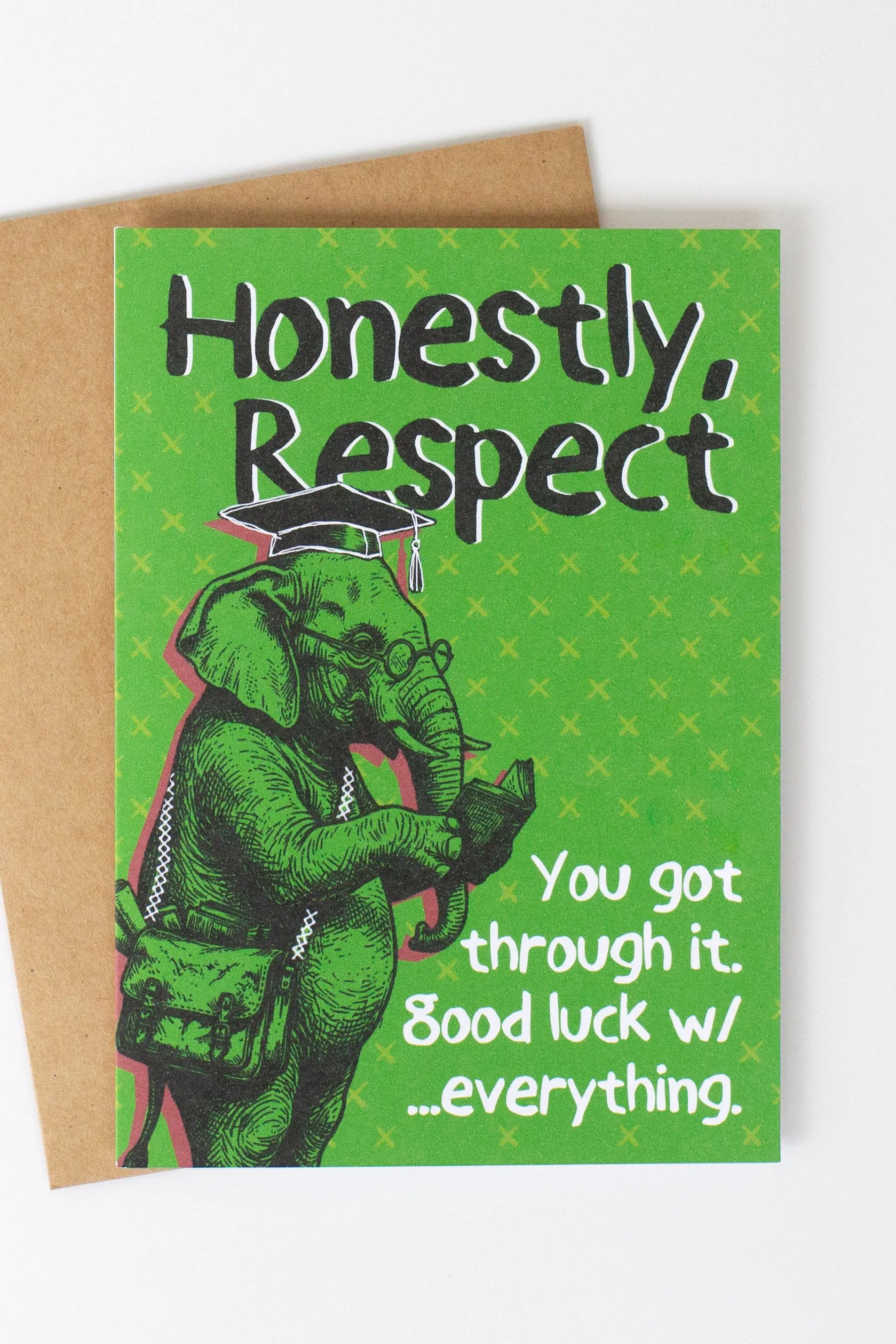 Funny and sarcastic graduation card for son, daughter, friend, or family member. They graduated, somehow. Congratulations graduate.