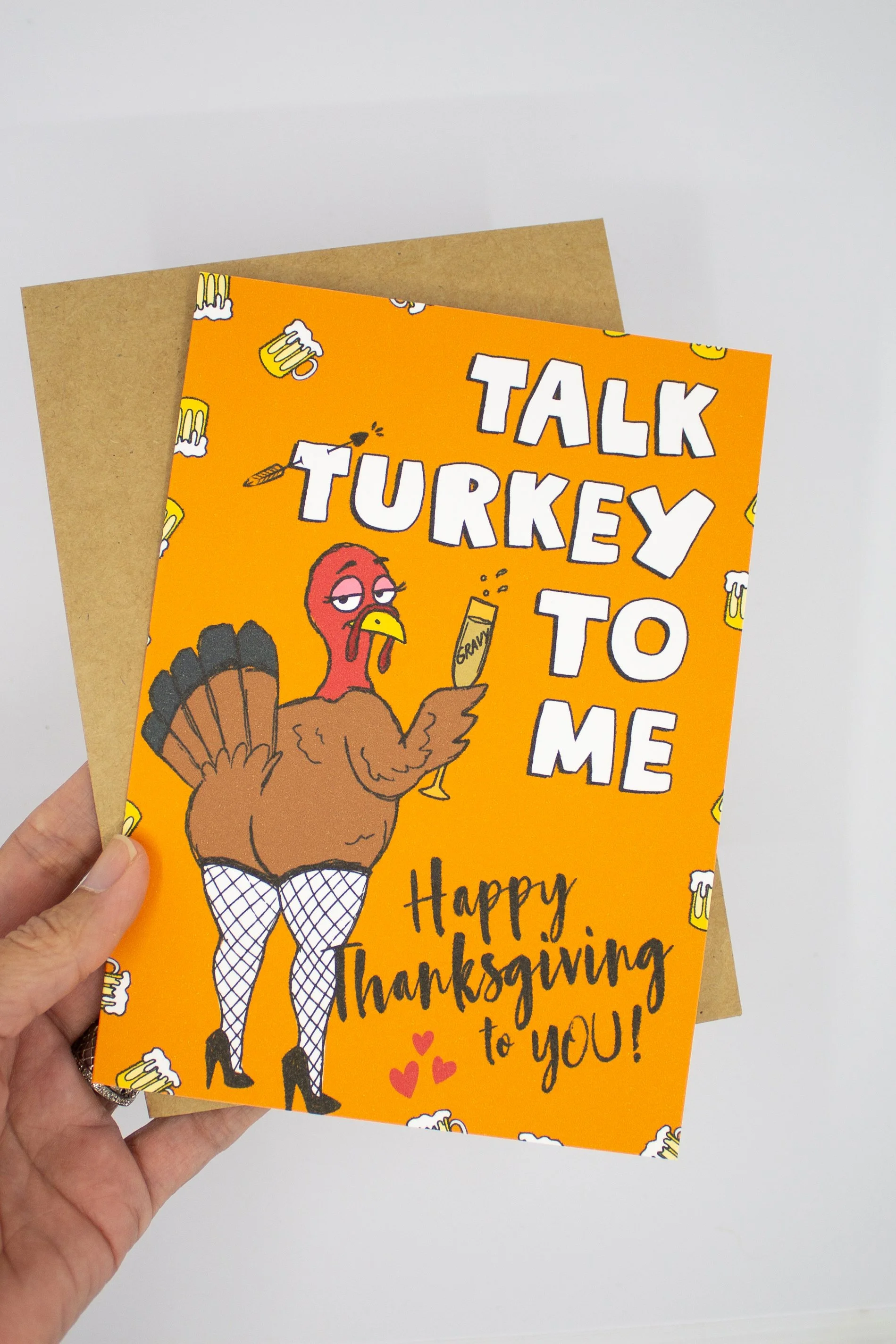 Funny "Talk Turkey To Me" Unique Thanksgiving Card