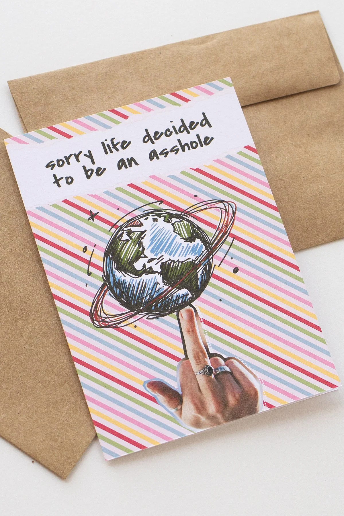Sarcastic Sympathy Card, Empathetic Life Sucks, Life is an Asshole Get Better Card
